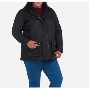 NEW $299 Barbour Beadnell Polarquilt Fleece Lined Jacket Size 2X Zipper Snap Up